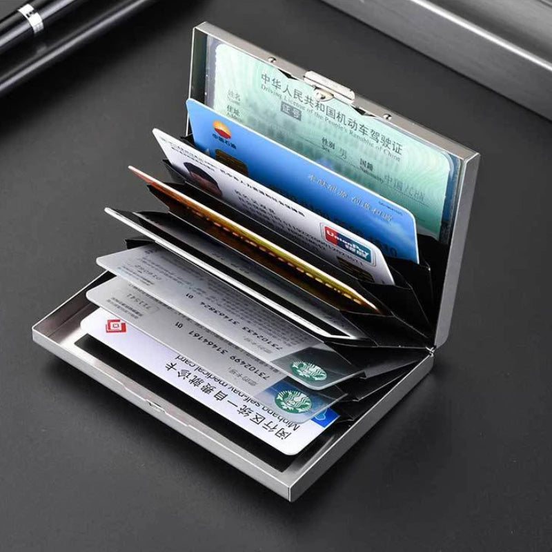 Azor Stainless Steel RFID Anti-Theft Card Holder Ultra Thin