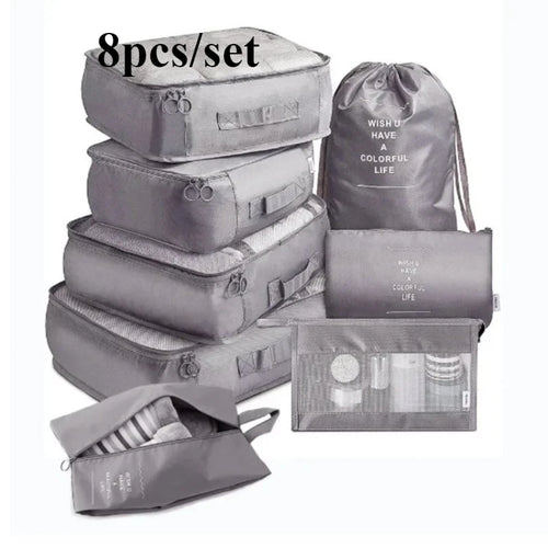 Azor New Travel Storage Bag Set Luggage Packing Cubes Suitcase