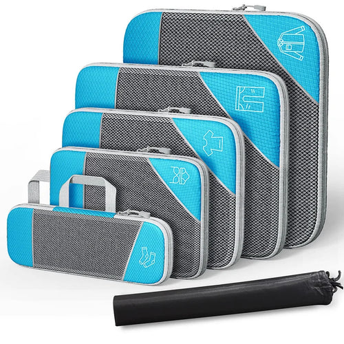 Azor Compression Packing Cube Set Expandable Mesh Travel Bag