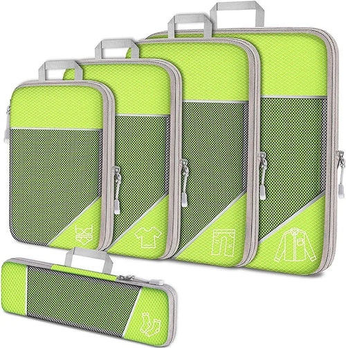 Azor Travel Compressed Packing Cubes Storage Organizer Set With