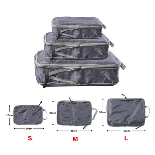 Azor Foldable Compressible Packing Cubes Waterproof Travel