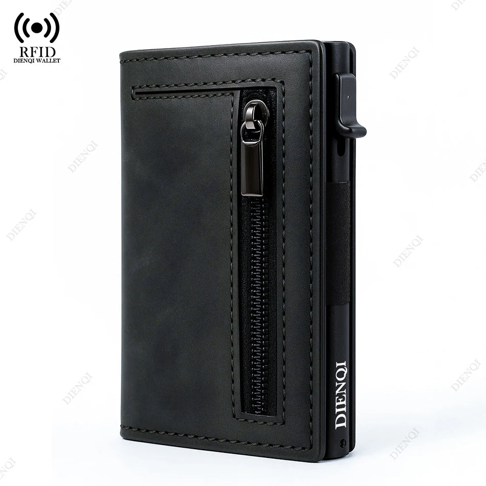 Azor Magnetic Credit Card Holder Luxury Men Wallet RFID Blocking