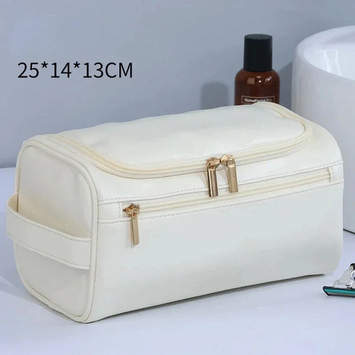 Azor Leather Toiletry Bag For Men Women Dopp Kit Mens Hanging