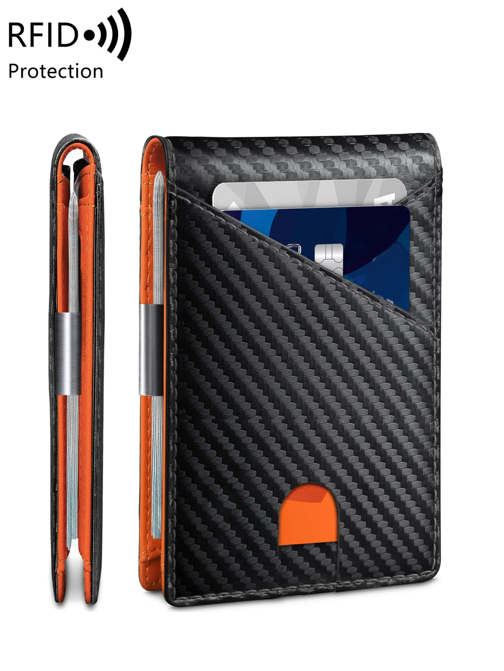 Azor Minimalist Men's Wallet RFID Anti-theft Brush Double Fold