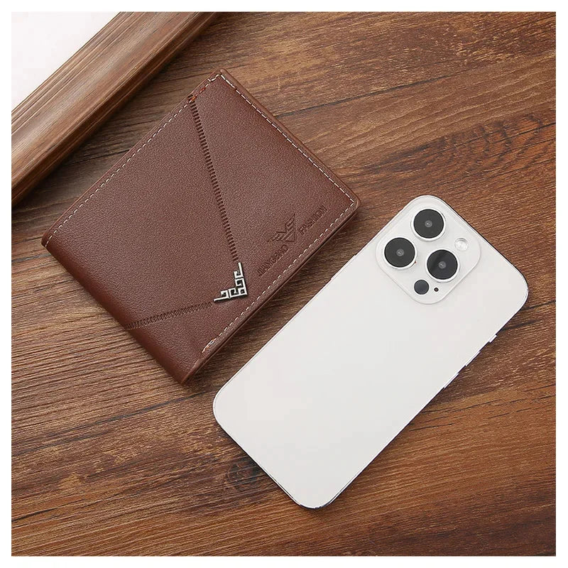 Azor Slim Leather Wallet For Men RFID Blocking Bifold Front