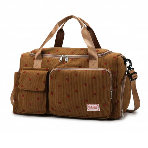 Azor Corduroy Travel Tote Bag Large Capacity Carry On Travel Bag