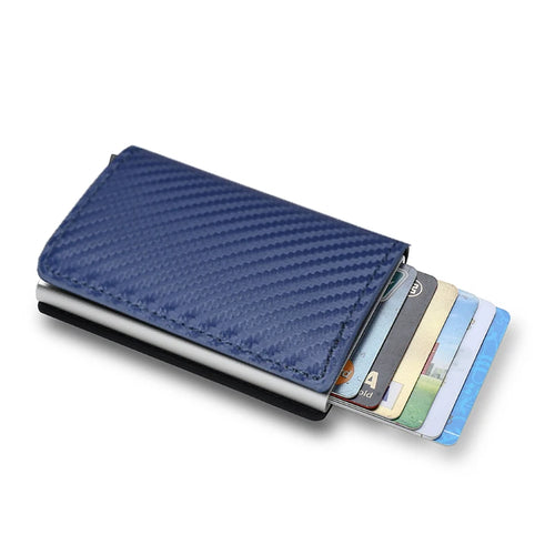 Azor RFID Aluminum Men Wallet Card Holders Purse Carbon Fiber