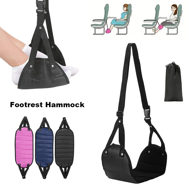 Azor Portable Adjustable Footrest Hammock For Airplane Travel