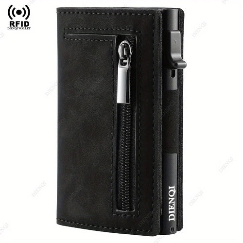 Azor Magnetic Credit Card Holder Luxury Men Wallet RFID Blocking