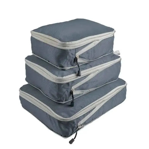 Azor Black/Blue/Grey Compressible Travel Storage Bag Portable