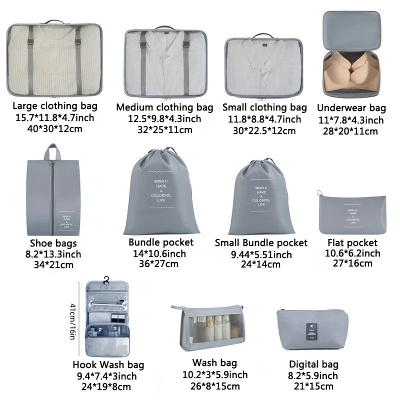 Azor Travel Set Storage Bags Clothes Digital Toiletries Shoes