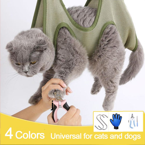 Azor Cat Grooming Restraint Bag With Hammock