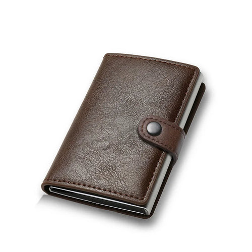 Azor Carbon Fiber Credit Card Holder Wallet Men RFID Smart Metal