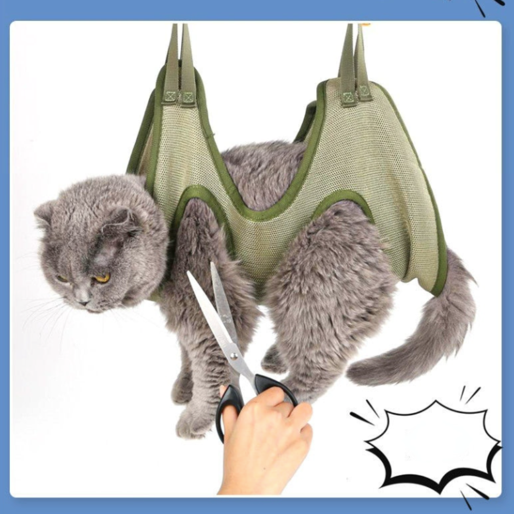 Azor Cat Grooming Restraint Bag With Hammock