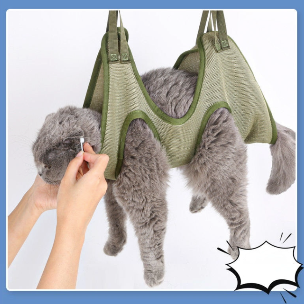 Azor Cat Grooming Restraint Bag With Hammock