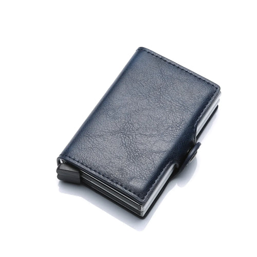 Azor RFID Men Card Wallets Carbon Fiber Slim Mini Wallet 14 Card