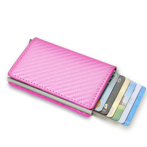 Azor RFID Aluminum Men Wallet Card Holders Purse Carbon Fiber