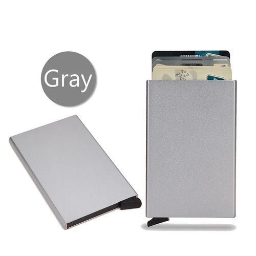 Azor RFID Metal Credit Card Holder Luxury Men Minimalist Wallet
