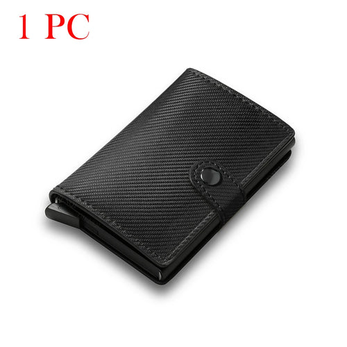 Azor Carbon Fiber Credit Card Holder Wallet Men RFID Smart Metal