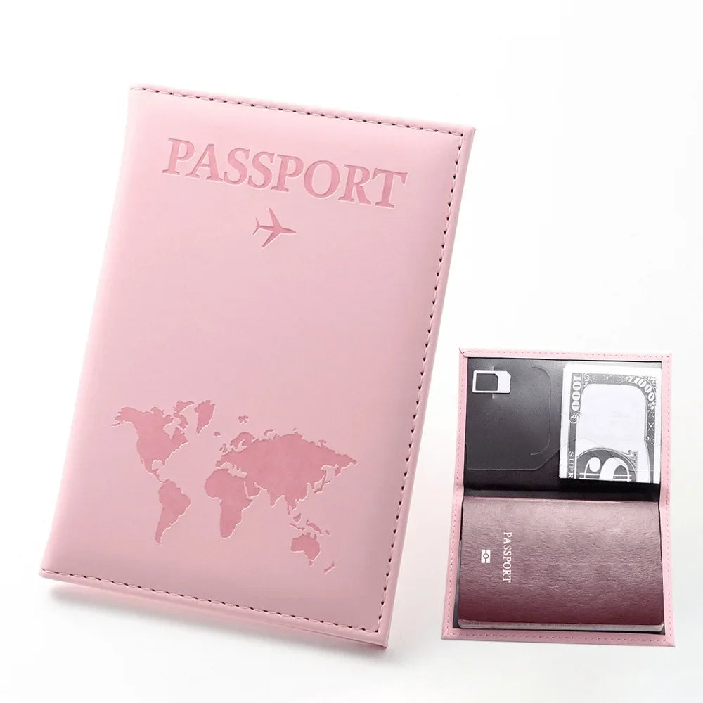 Azor Women Men RFID Vintage Business Passport Covers Holder