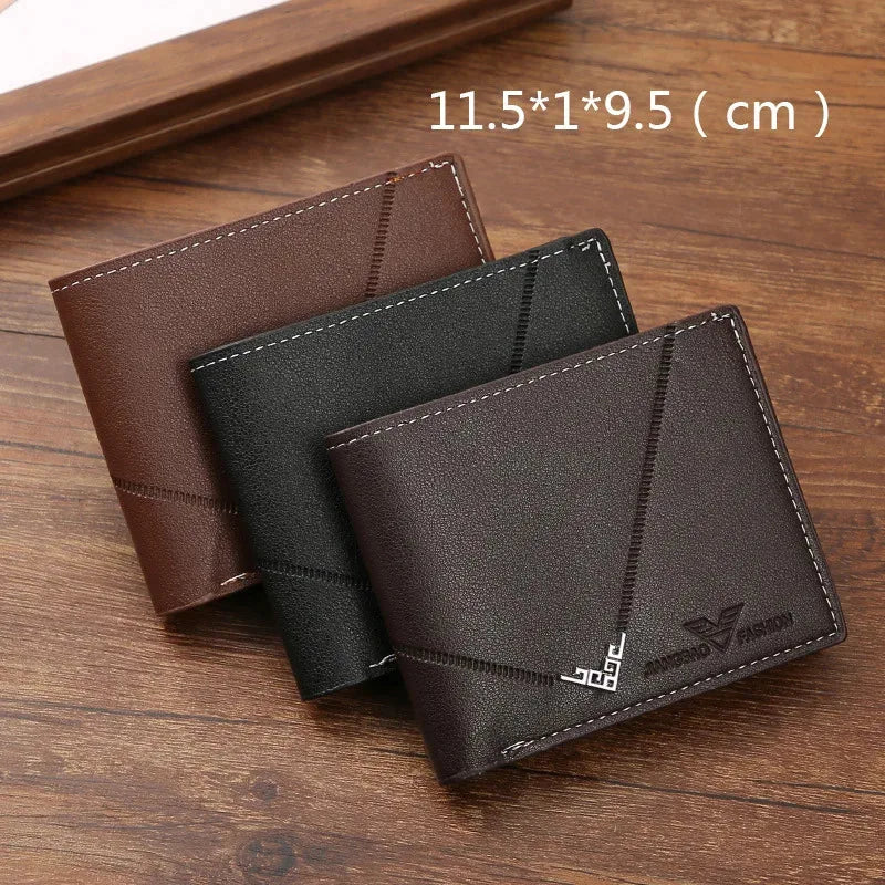 Azor Slim Leather Wallet For Men RFID Blocking Bifold Front