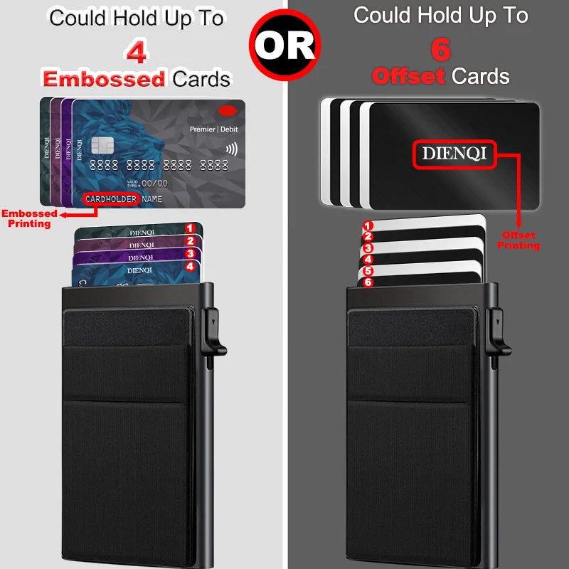 Azor RFID Business Credit Card Holder Men Thin Slim Minimalist