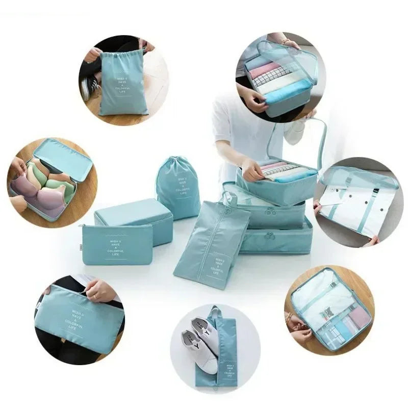 Azor Set Travel Bag Shoes Clothes Storage Bags Luggage Organizer