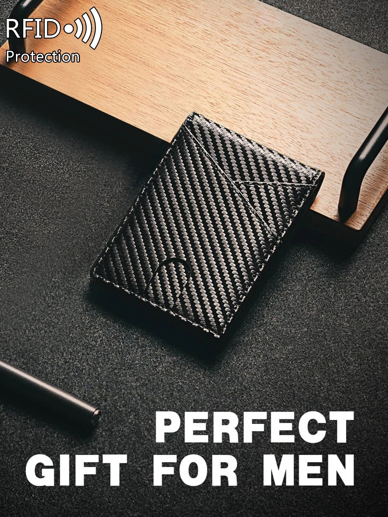 Azor Minimalist Men's Wallet RFID Anti-theft Brush Double Fold