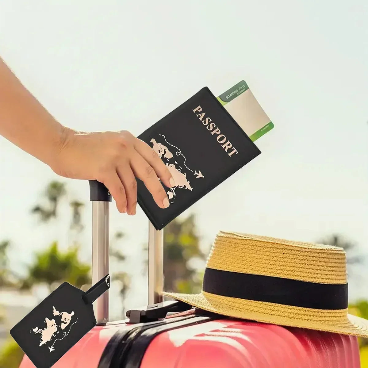 Azor Women Men RFID Vintage Business Passport Covers Holder