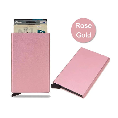 Azor RFID Metal Credit Card Holder Luxury Men Minimalist Wallet