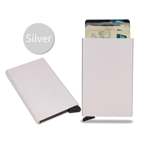 Azor RFID Metal Credit Card Holder Luxury Men Minimalist Wallet