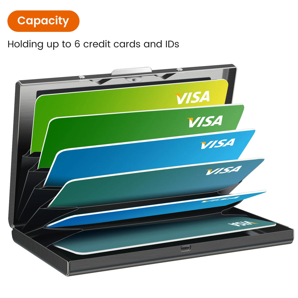 Azor Card Holder Wallet Minimalist Slim Metal RFID Blocking Card