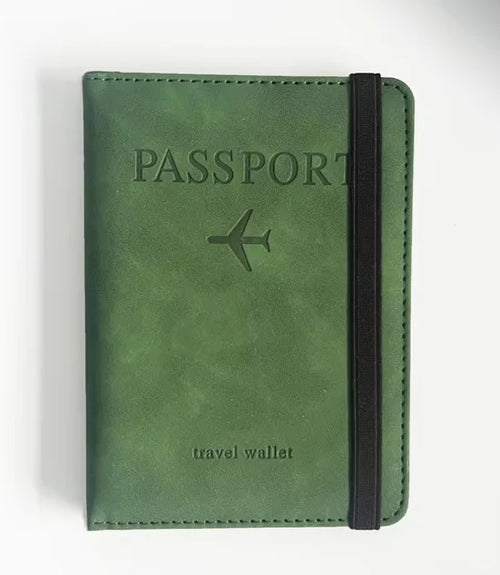 Azor Women Men RFID Vintage Business Passport Covers Holder