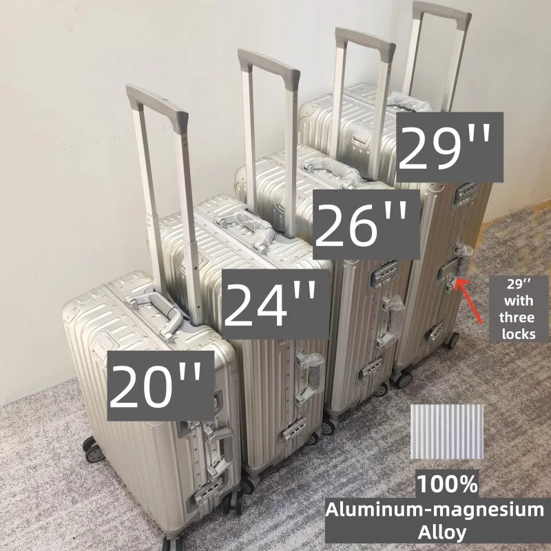 Azor Aluminum-magnesium Alloy Travel Suitcase High Quality