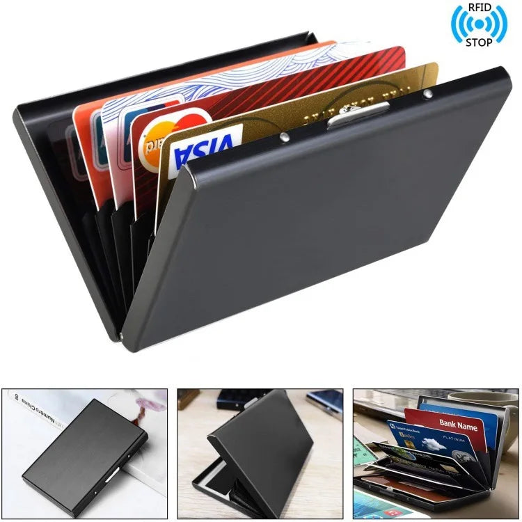 Azor Card Holder Wallet Minimalist Slim Metal RFID Blocking Card