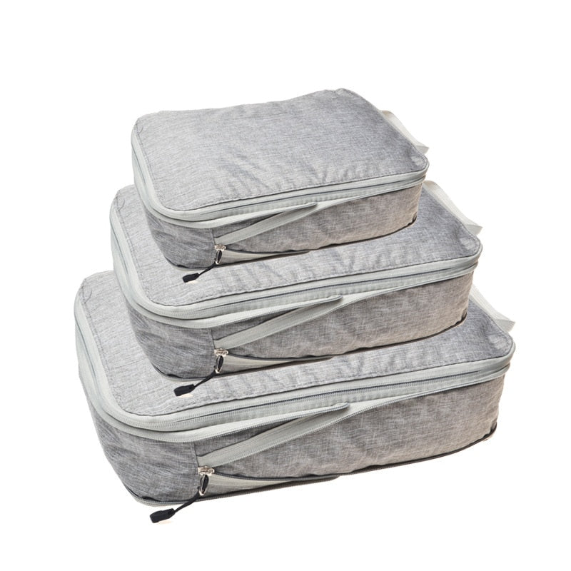 Azor Travel Storage Bag Compressible Packing Cubes Foldable
