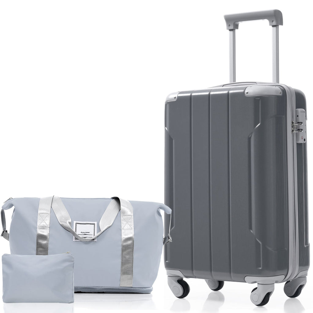 Azor Black & Brown Luggage Set, Timeless Travel Style, TSA Lock
