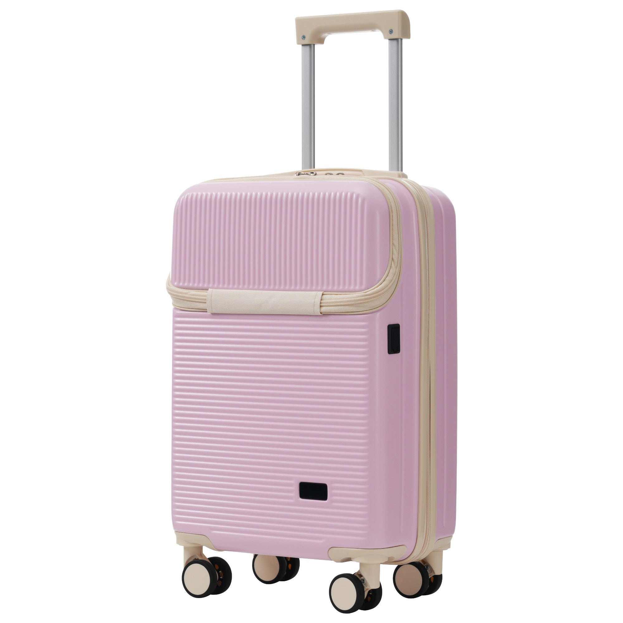 Azor Silver 5-Piece Luggage Set, Complete Travel System, TSA Lock