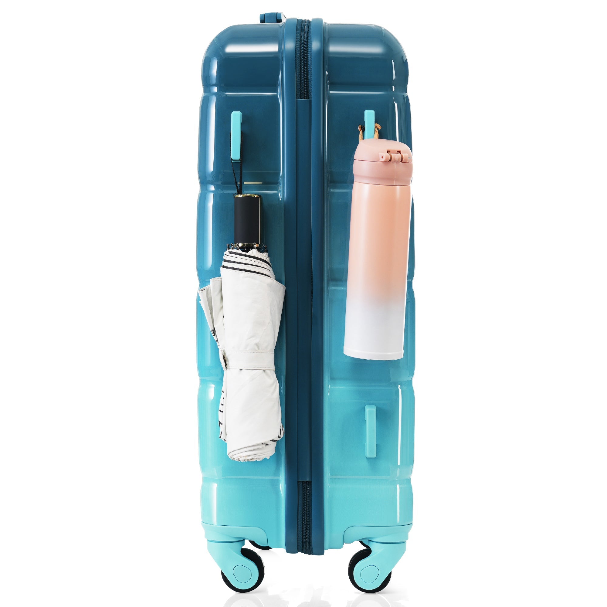 Azor 3-Piece USB Carry-On Set, Smart Travel ABS+PC, TSA Lock