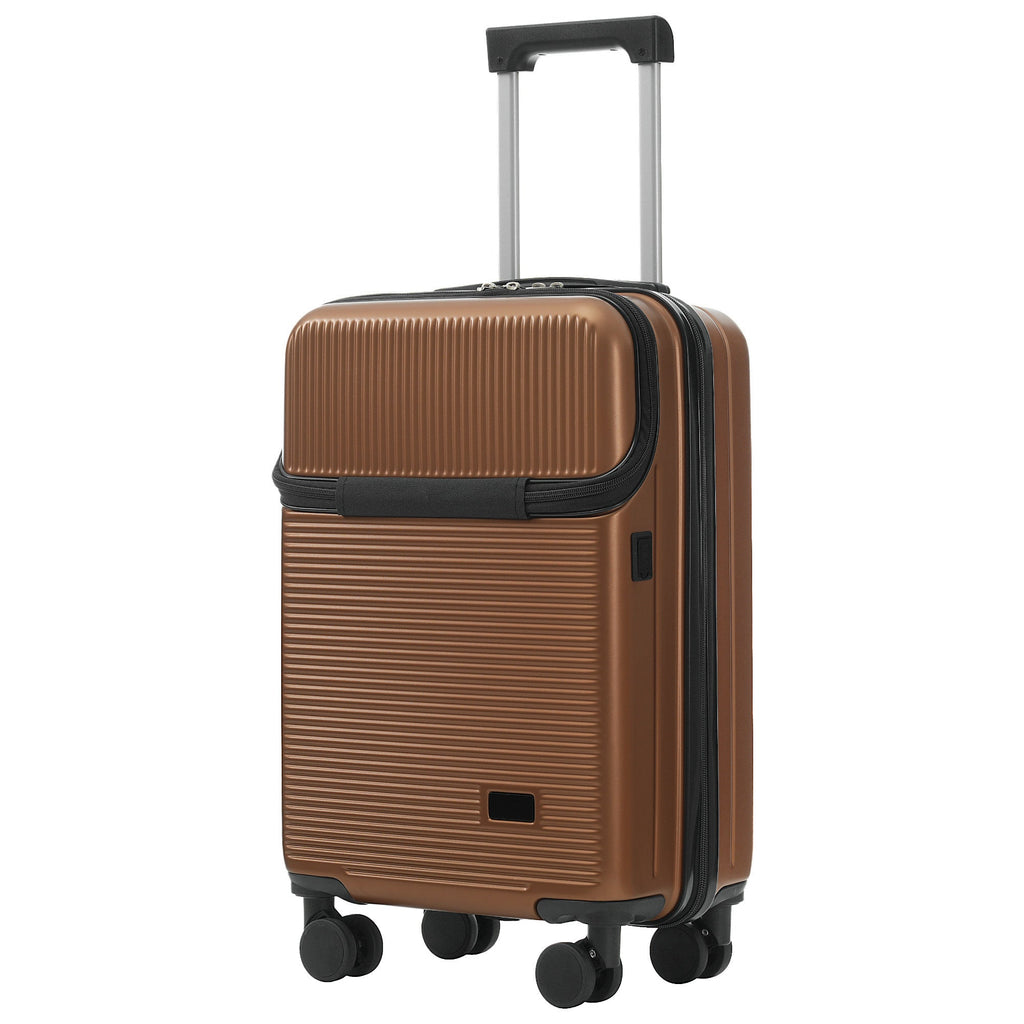 Azor Silver 5-Piece Luggage Set, Complete Travel System, TSA Lock