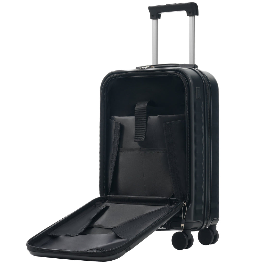 Azor 3-Piece Expandable Carry-On Set, Front Pocket, TSA Lock