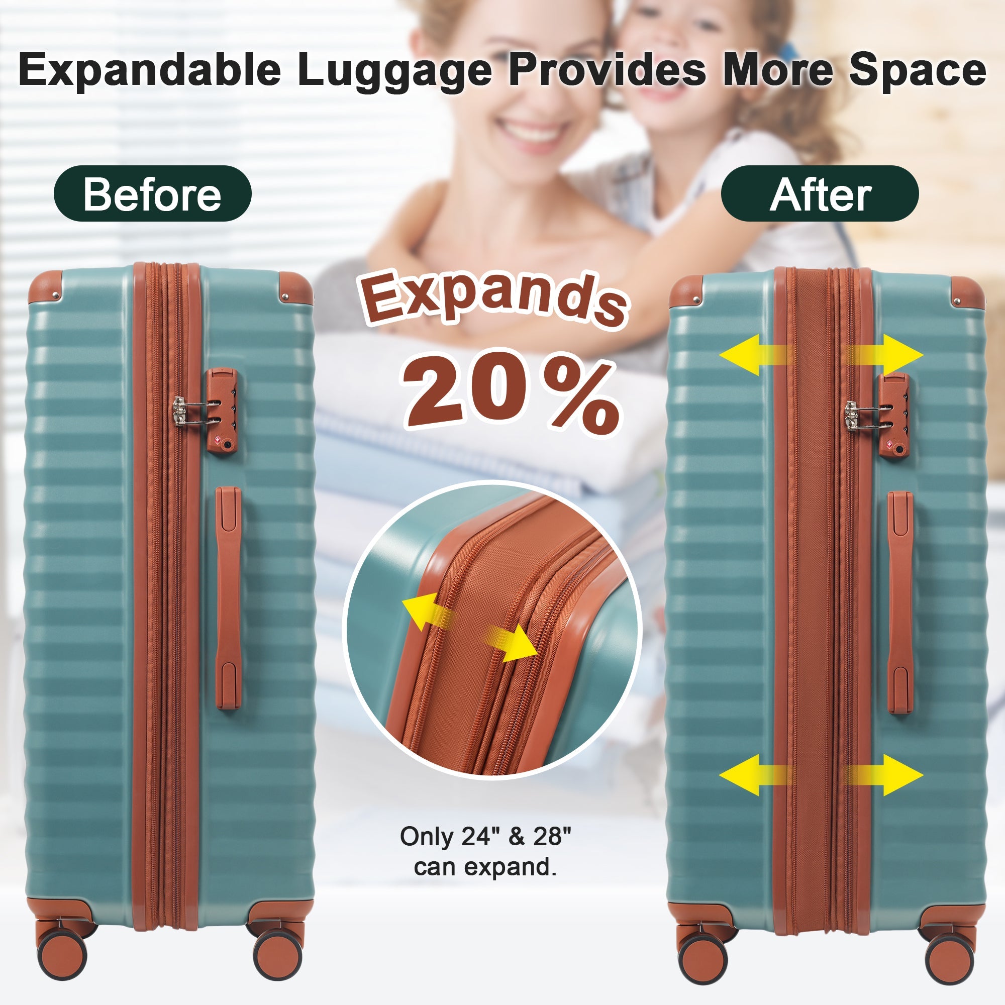 Azor 5-Piece Hardshell Carry-On Set, Complete System, Spinner Wheels