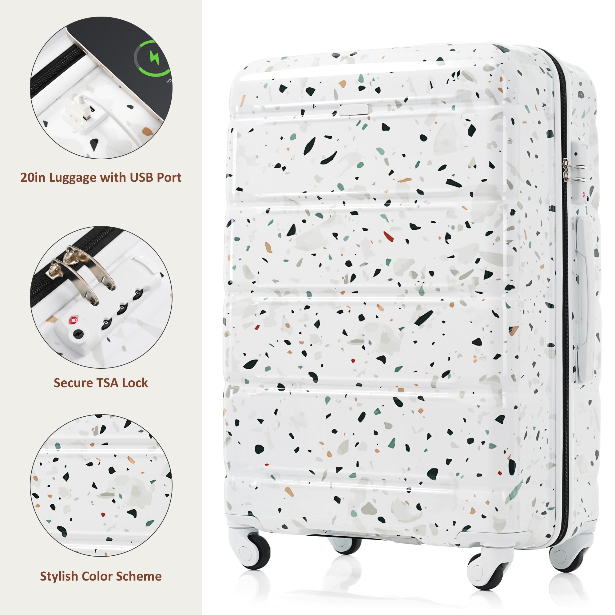 Azor The Complete Traveller — USB carry-on set with cubes and RFID wallet
