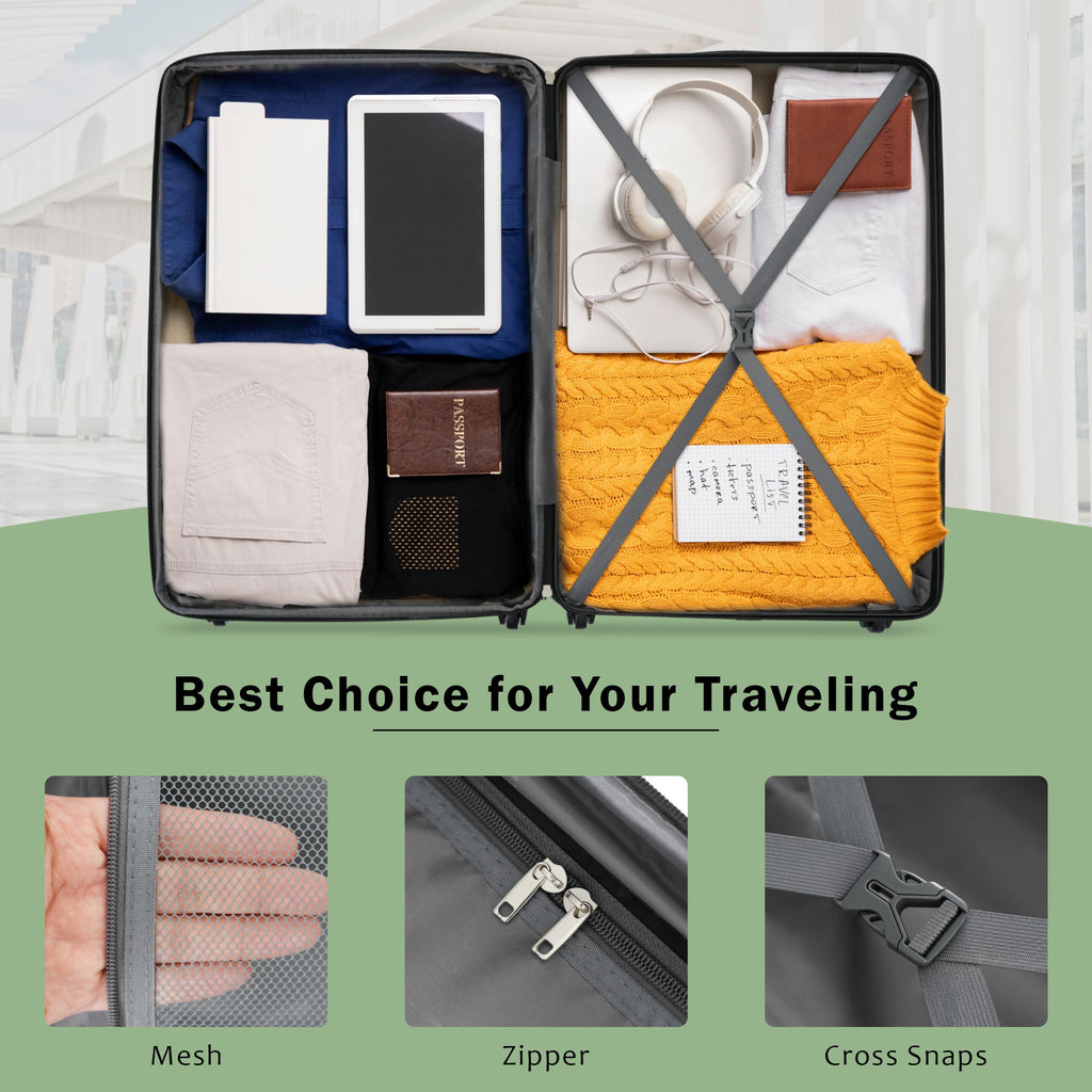 Azor Light Blue ABS Luggage Set, Travel in Colour, TSA Lock
