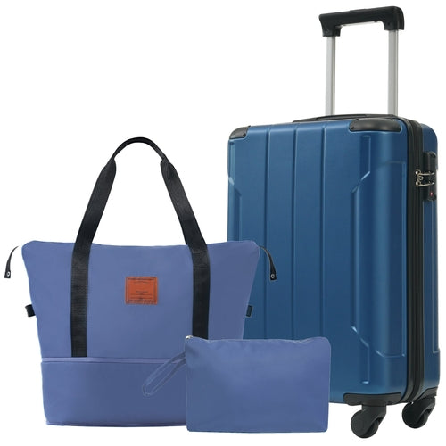 Azor Black & Brown Luggage Set, Timeless Travel Style, TSA Lock