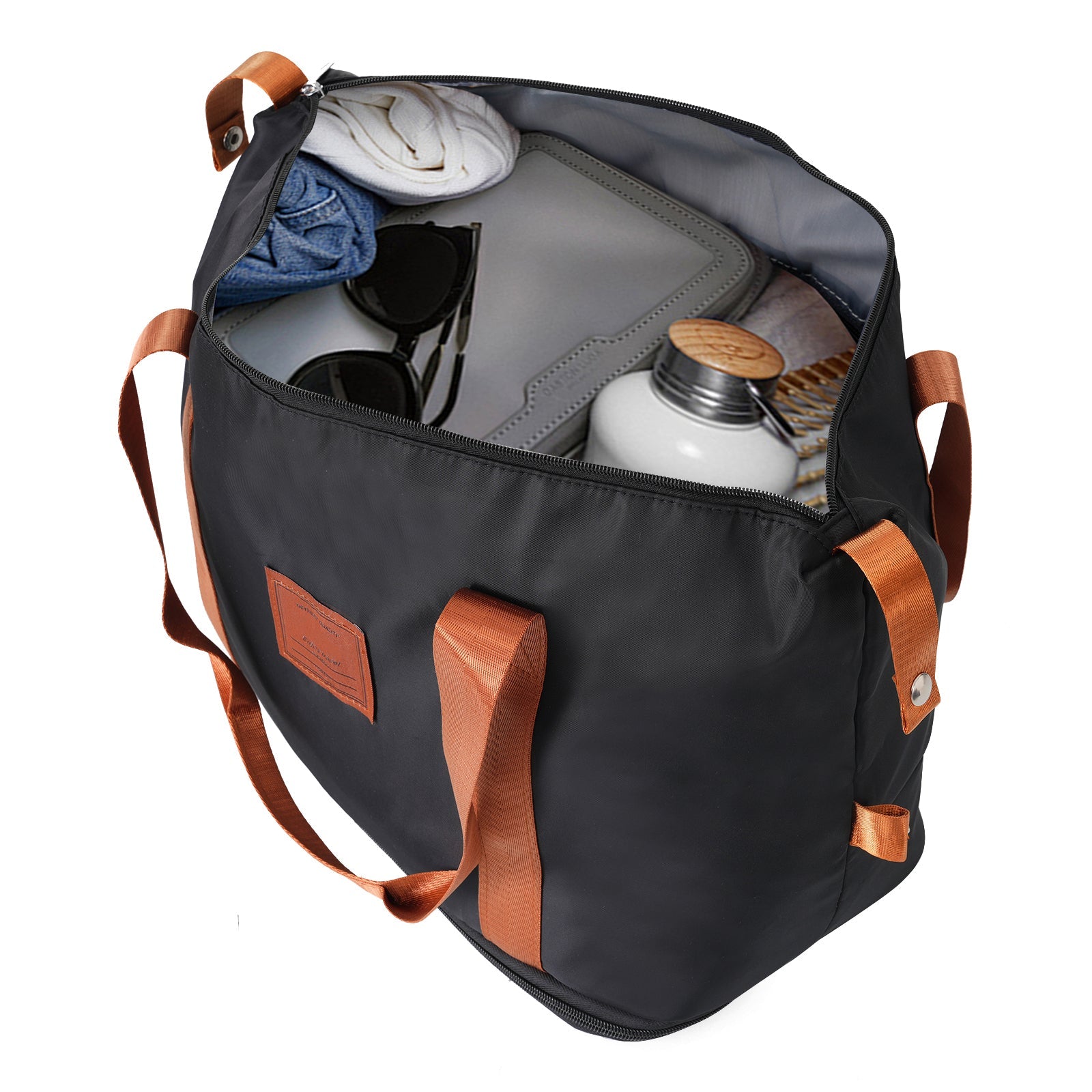Azor Black & Brown Luggage Set, Timeless Travel Style, TSA Lock