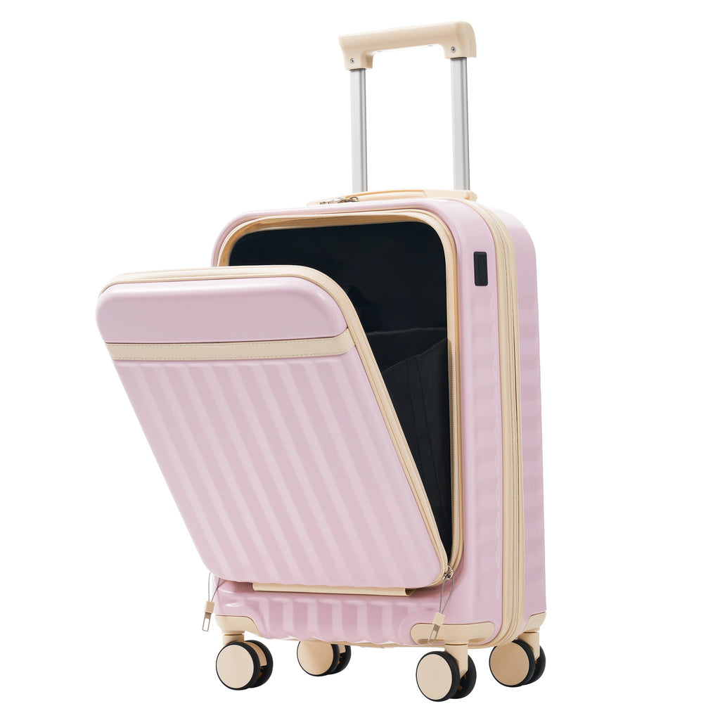 Azor 3-Piece Expandable Carry-On Set, Front Pocket, TSA Lock