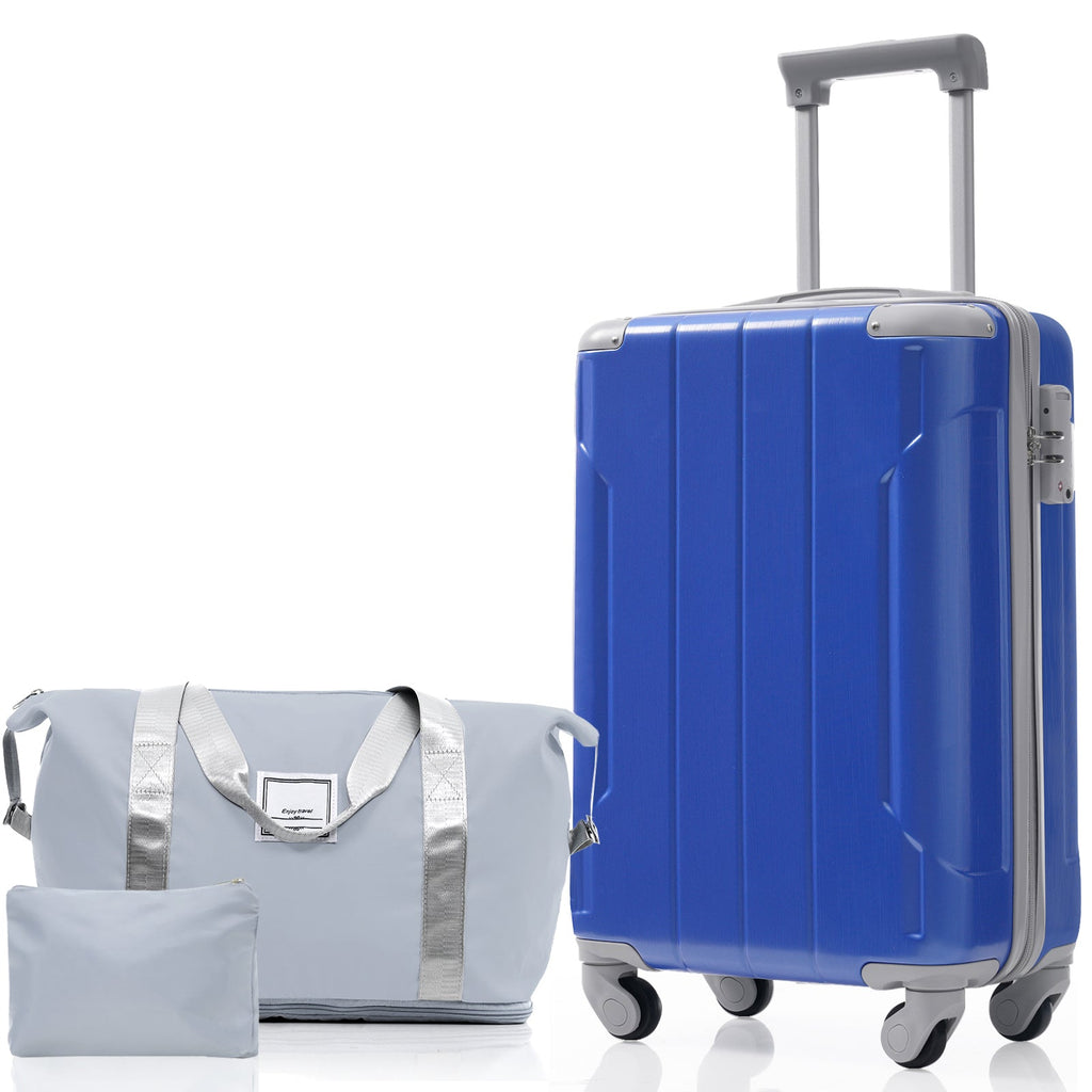 Azor Black & Brown Luggage Set, Timeless Travel Style, TSA Lock