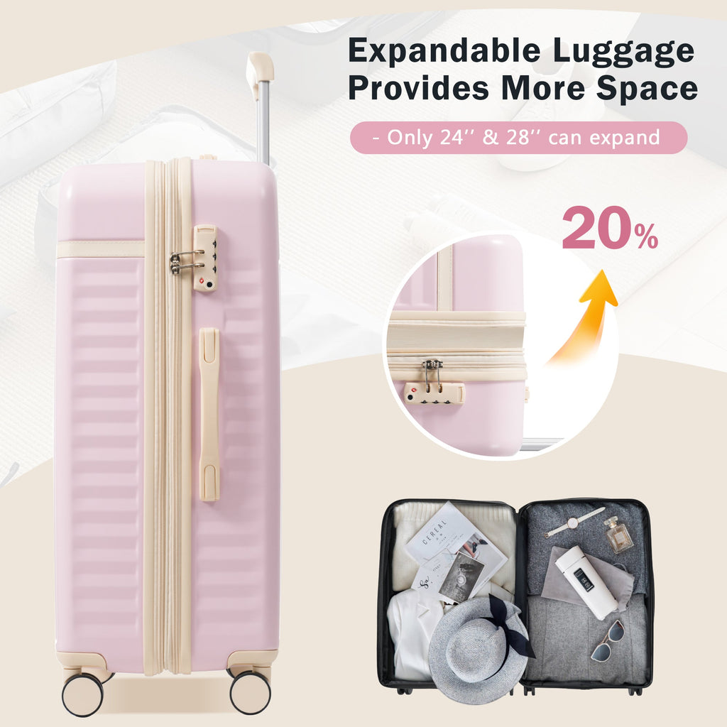 Azor 3-Piece Expandable Carry-On Set, Front Pocket, TSA Lock
