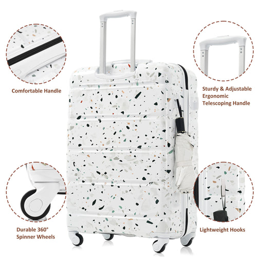 Azor 3-Piece USB Carry-On Set, Smart Travel ABS+PC, TSA Lock